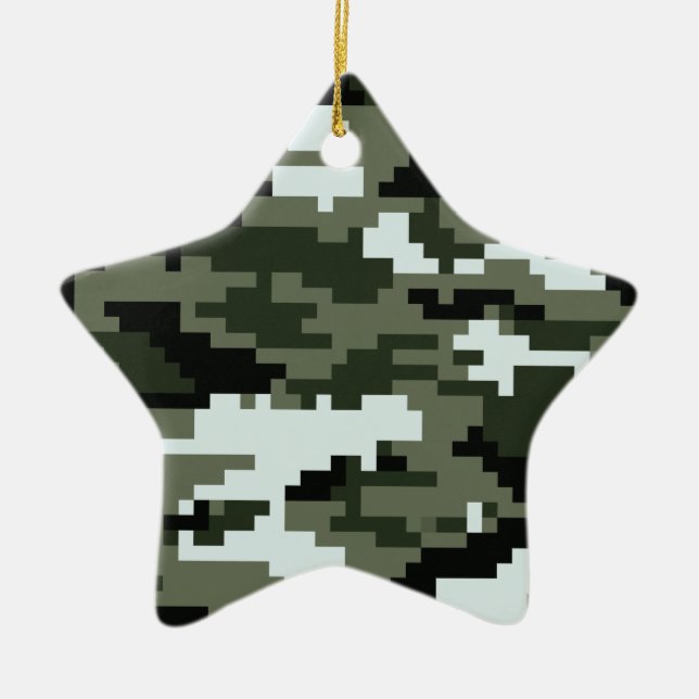 8 Bit Pixel Digital Urban Camouflage / Camouflage Keramikornament (Vorne)