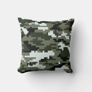8 Bit Pixel Digital Urban Camouflage / Camouflage Kissen