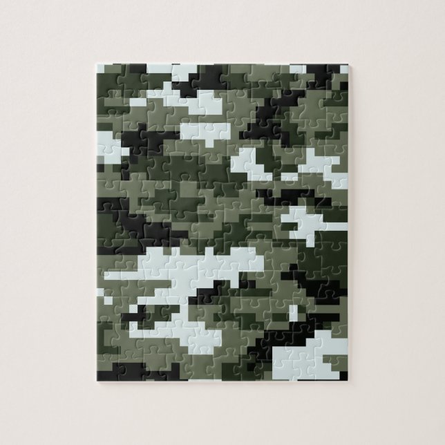 8 Bit Pixel Digital Urban Camouflage / Camouflage Puzzle (Vertikal)