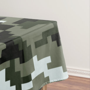 8 Bit Pixel Digital Urban Camouflage / Camouflage Tischdecke