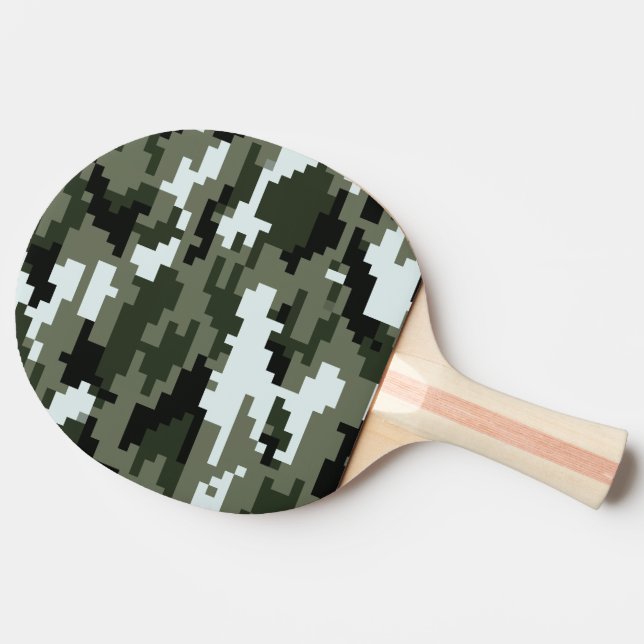8 Bit Pixel Digital Urban Camouflage / Camouflage Tischtennis Schläger (Seitenansicht)