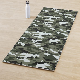 8 Bit Pixel Digital Urban Camouflage / Camouflage Yogamatte