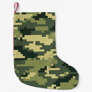 8 Bit-Pixel-Digital-Waldtarnung/-Camouflage Kleiner Weihnachtsstrumpf