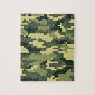 8 Bit-Pixel-Digital-Waldtarnung/-Camouflage Puzzle