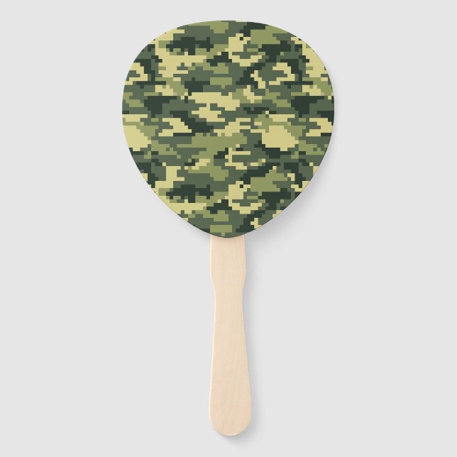 8 Bit Pixel Digital Woodland Camouflage / Camoufla Fächer (Vorderseite)