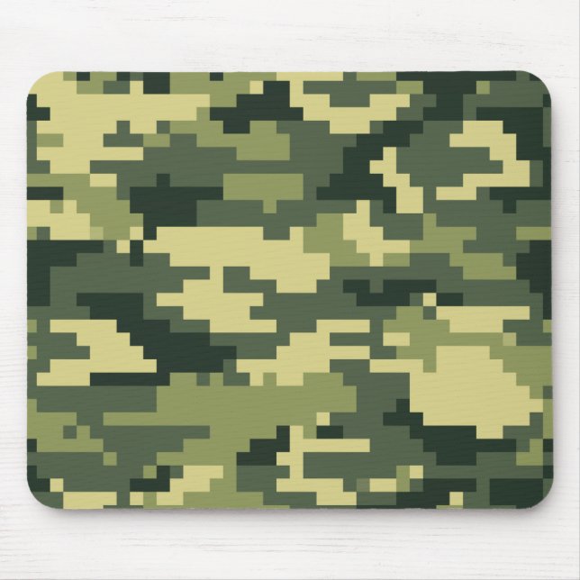 8 Bit Pixel Digital Woodland Camouflage / Camoufla Mousepad (Vorne)