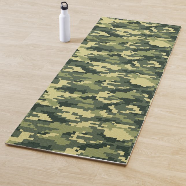 8 Bit Pixel Digital Woodland Camouflage / Camoufla Yogamatte (Beispiel)