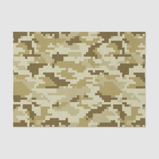 8 Bit Pixel Digital Wüste Camouflage / Camouflage Seidenpapier (Vorderseite)