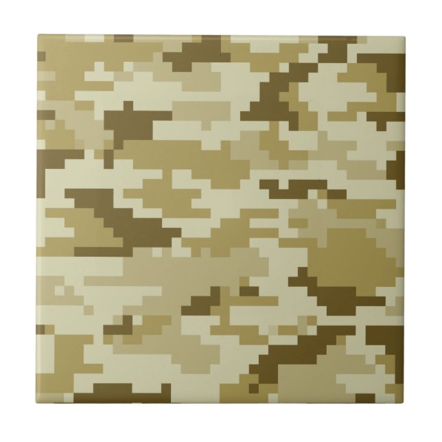 8 Bit-Pixel-Digital-Wüsten-Tarnung/Camouflage Fliese (Vorderseite)