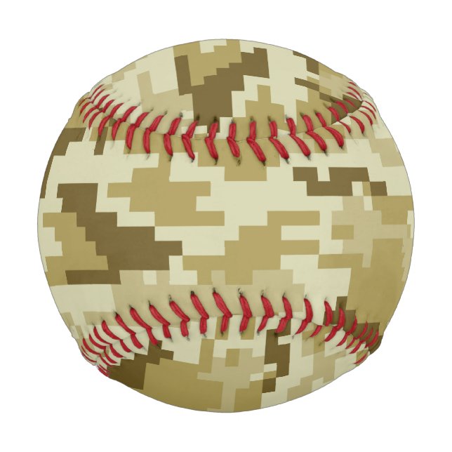 8 Bit Pixel digitale Wüste Camouflage / Camouflage Baseball (Vorderseite)
