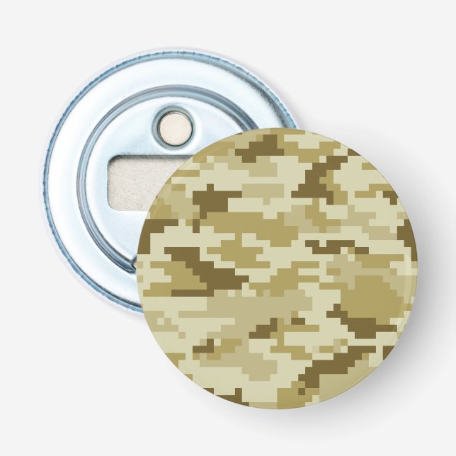 8 Bit Pixel digitale Wüste Camouflage / Camouflage Flaschenöffner (Vorderseite)