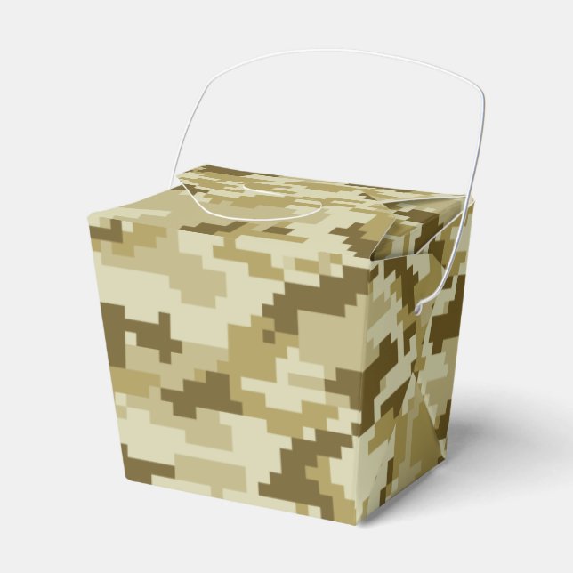 8 Bit Pixel digitale Wüste Camouflage / Camouflage Geschenkschachtel (Vorderseite)