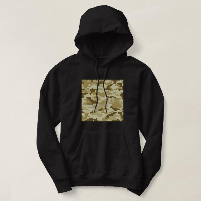 8 Bit Pixel digitale Wüste Camouflage / Camouflage Hoodie (Design vorne)