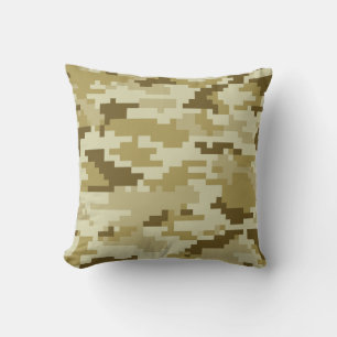 8 Bit Pixel digitale Wüste Camouflage / Camouflage Kissen