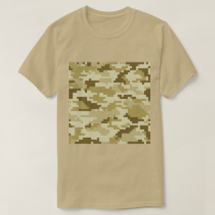 8 Bit Pixel digitale Wüste Camouflage / Camouflage T-Shirt