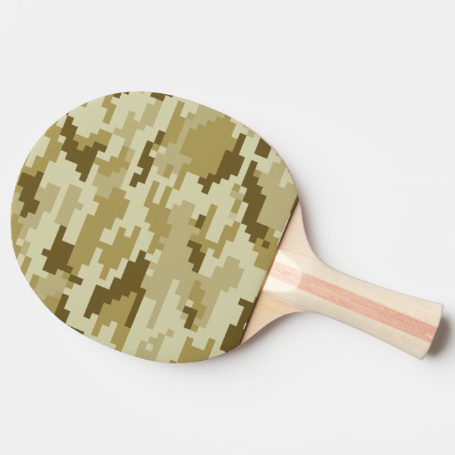 8 Bit Pixel digitale Wüste Camouflage / Camouflage Tischtennis Schläger (Seitenansicht)