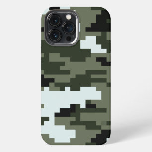 8 Bit Pixel Digitales Stadt-Tarnmuster / Camo iPhone 13 Pro Max Hülle