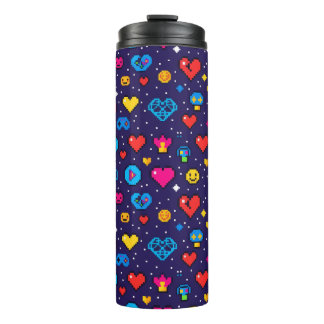 8-Bit Pixel Gaming Insulated Travel Tumbler Thermosbecher