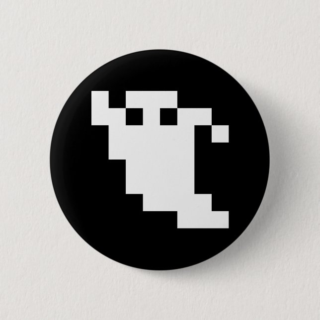 8-Bit-Pixel-Geist Button (Vorderseite)