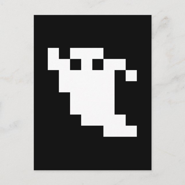 8-Bit-Pixel-Geist Postkarte (Vorderseite)