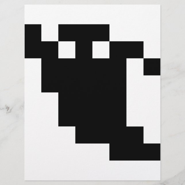 8 Bit Pixel Geist Schatten Flyer (Vorne)