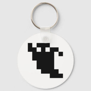 8 Bit Pixel Geist Schatten Schlüsselanhänger