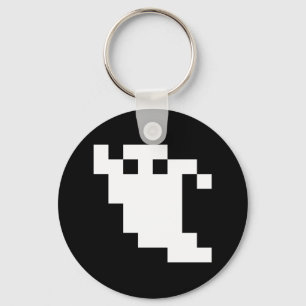8-Bit-Pixel-Geist Schlüsselanhänger