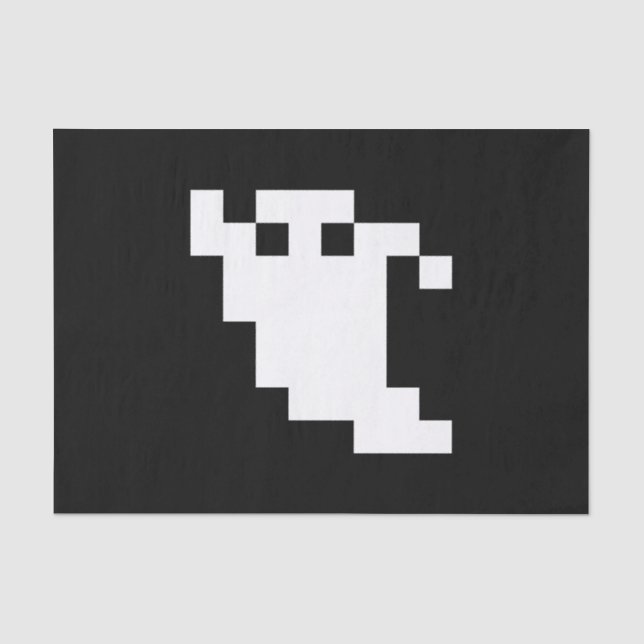 8-Bit-Pixel-Geist Seidenpapier (Vorderseite)