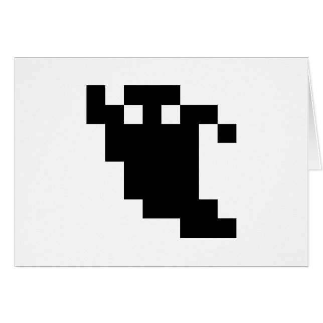 8 Bit Pixel-Geister Schatten (Vorderseite (Horizontal))