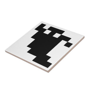 8 Bit Pixel-Geister Schatten Fliese