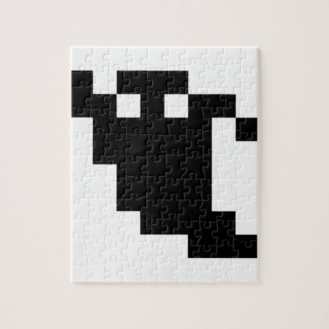 8 Bit Pixel-Geister Schatten Puzzle (Vertikal)