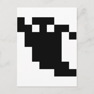8-Bit-Pixel-Geisterschatten Postkarte