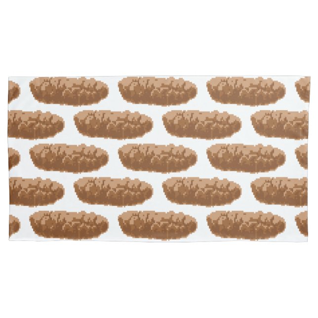 8 Bit Pixel Gekackt Kissenbezug (Vorderseite-Links)