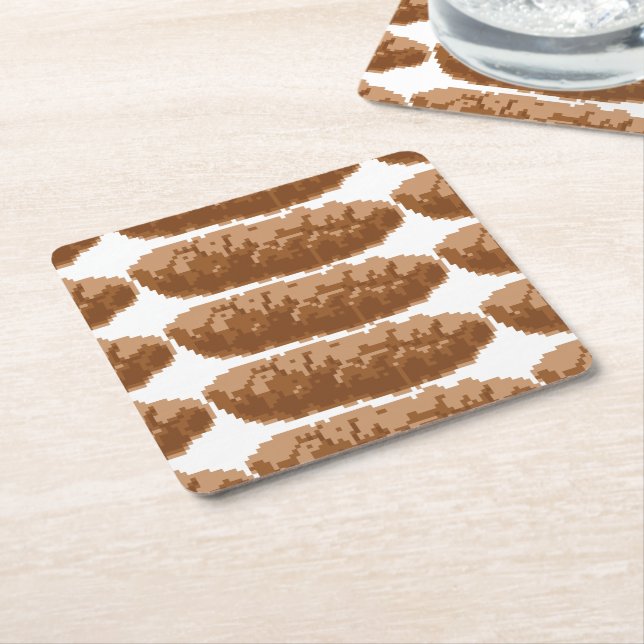 8 Bit Pixel Gekackt Rechteckiger Pappuntersetzer (angewinkelt)