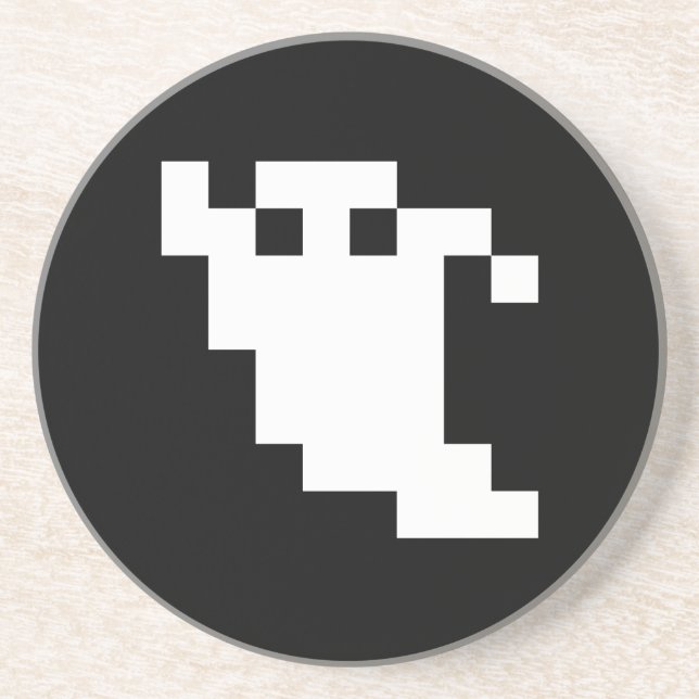 8 Bit Pixel Ghost Getränkeuntersetzer (Vorne)