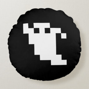 8 Bit Pixel Ghost Rundes Kissen