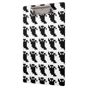 8 Bit Pixel Ghost Shadow Klemmbrett