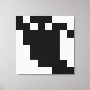 8 Bit Pixel Ghost Shadow Leinwanddruck