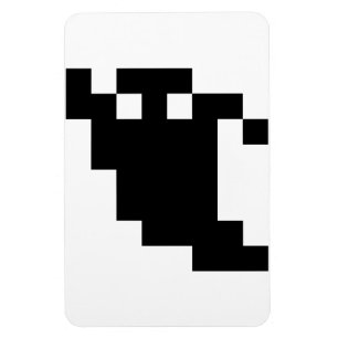 8 Bit Pixel Ghost Shadow Magnet