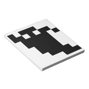 8 Bit Pixel Ghost Shadow Notizblock