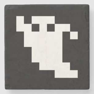 8 Bit Pixel Ghost Steinuntersetzer