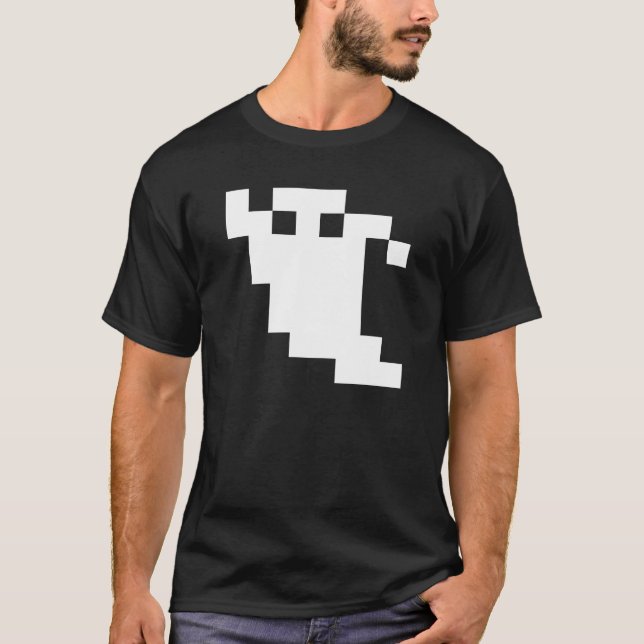 8 Bit Pixel Ghost T-Shirt (Vorderseite)