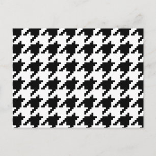 8-Bit-Pixel-Hahnentritt-Karomuster Postkarte