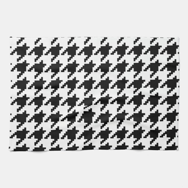 8 Bit Pixel Hahnentrittmuster Karo Muster Geschirrtuch (Horizontal)