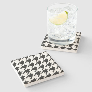 8 Bit Pixel Hahnentrittmuster Karo Muster Steinuntersetzer