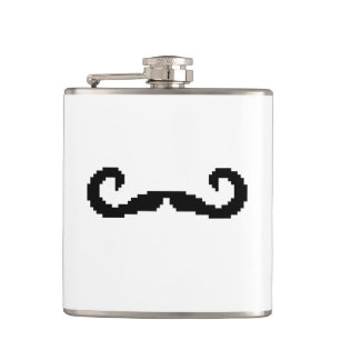 8 Bit Pixel Handlebar Mustache Flachmann