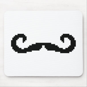 8 Bit Pixel Handlebar Mustache Mousepad