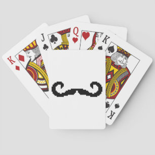 8 Bit Pixel Handlebar Mustache Spielkarten