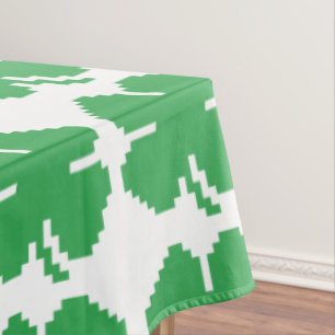 8 Bit Pixel Lucky Vierblättriges Kleeblatt Tischdecke