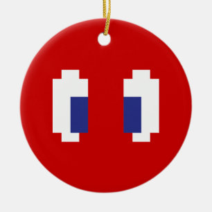 8-Bit-Pixel-Manga-Augen Keramikornament